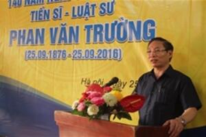 Dâng hương tưởng niệm Tiến sĩ, Luật sư Phan Văn Trường nhân 71 năm Ngày truyền thống Luật sư Việt Nam