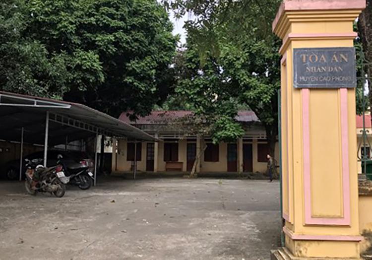 TAND huyện Cao Phong nơi Huy công tác. Ảnh: Phạm Danh.